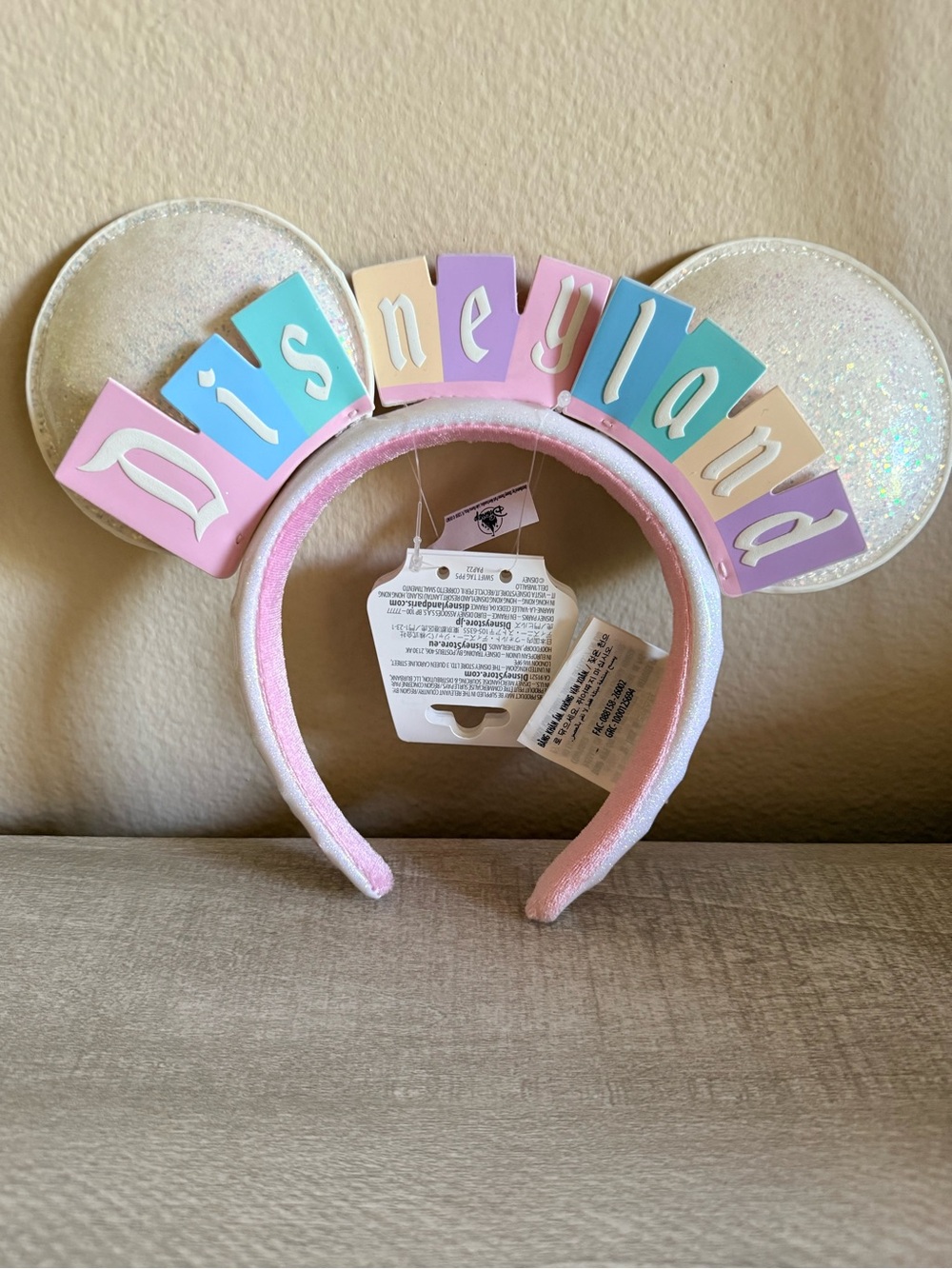 Disneyland Marquee Iridescent Minnie Ears Headband - Pastel